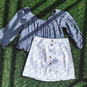 Striped off the shoulder blouse!